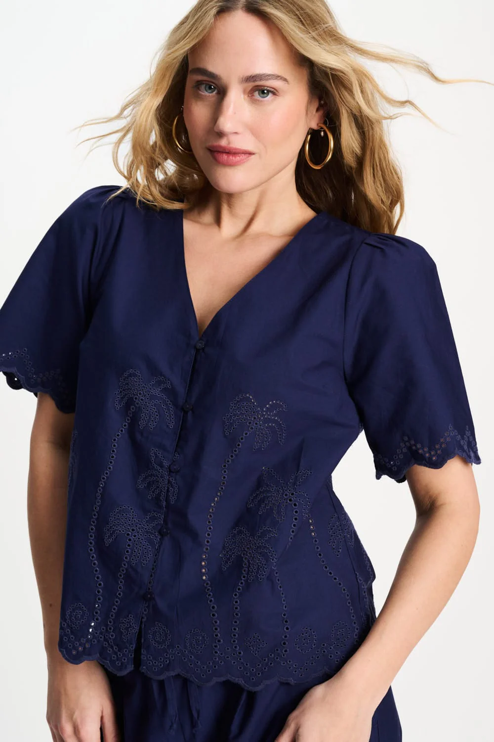 BLOUSE - Broderie Anglaise Night Blue - Image 7
