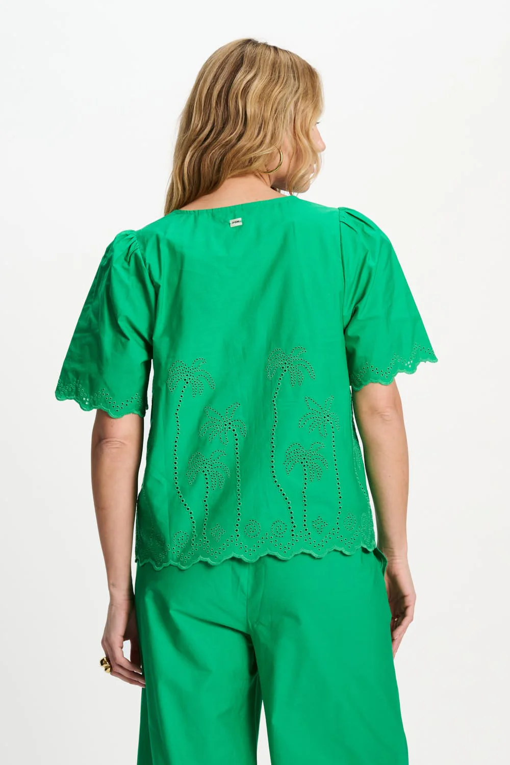 BLOUSE - Broderie Anglaise Palm Green - Image 4