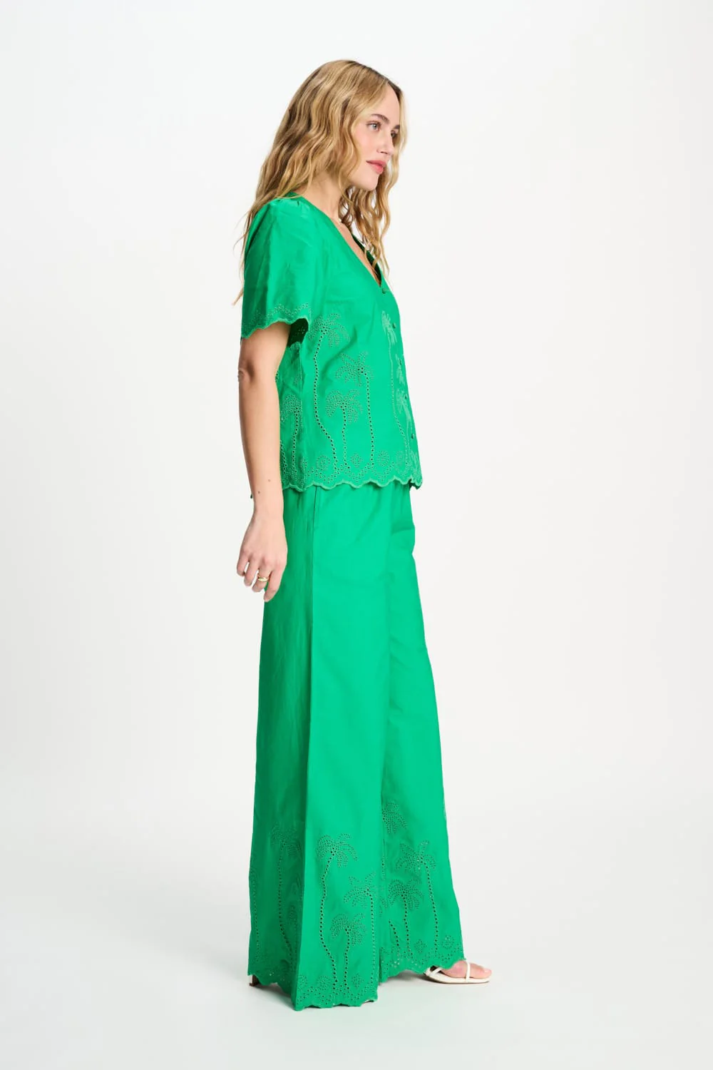 BLOUSE - Broderie Anglaise Palm Green - Image 5