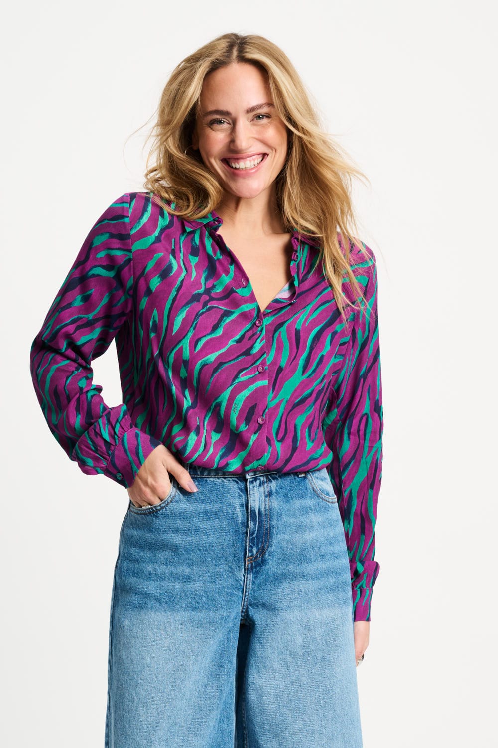 BLOUSE - Mila Animal Purple - Image 3
