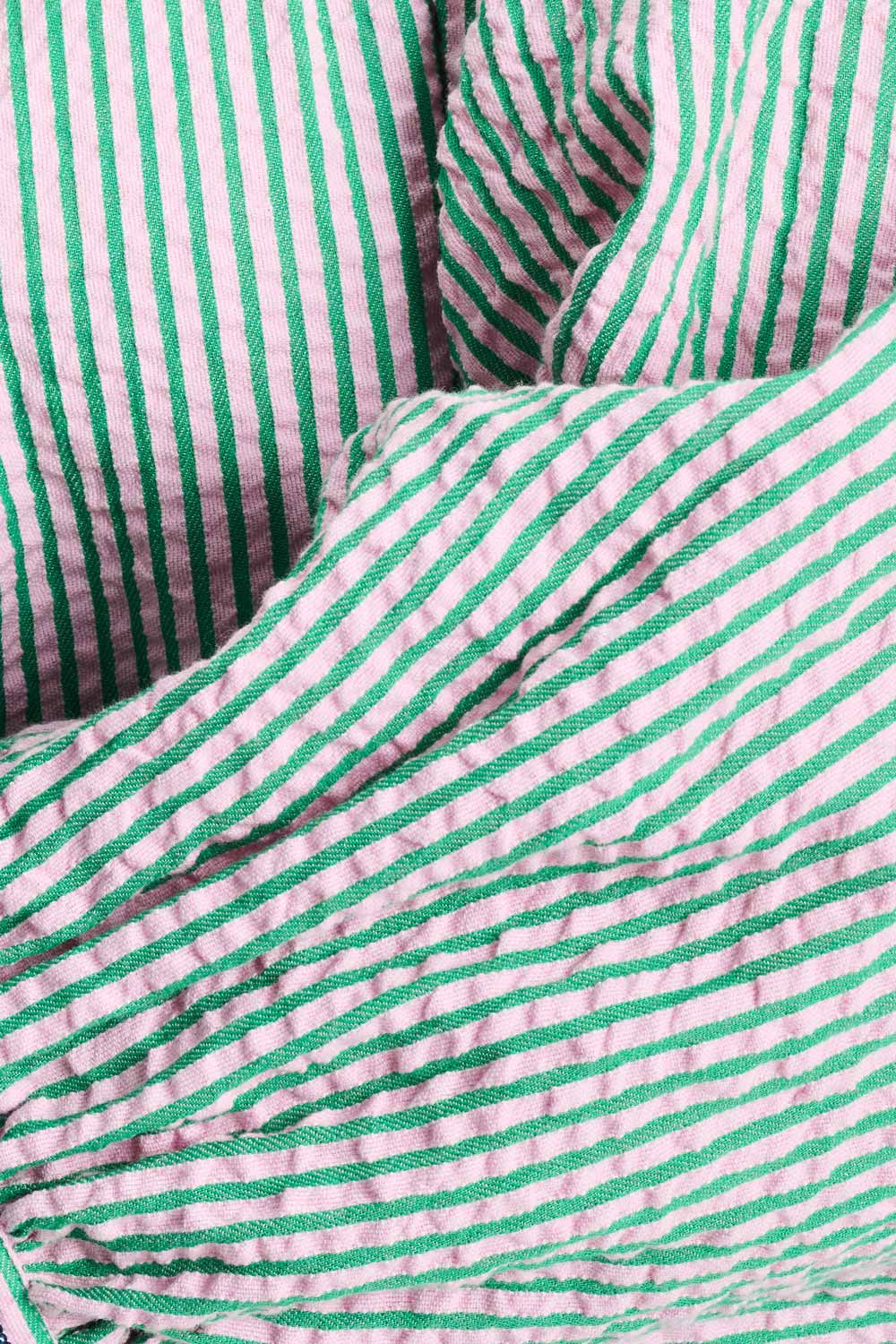 BLOUSE - Seersucker Green Pink - Image 6
