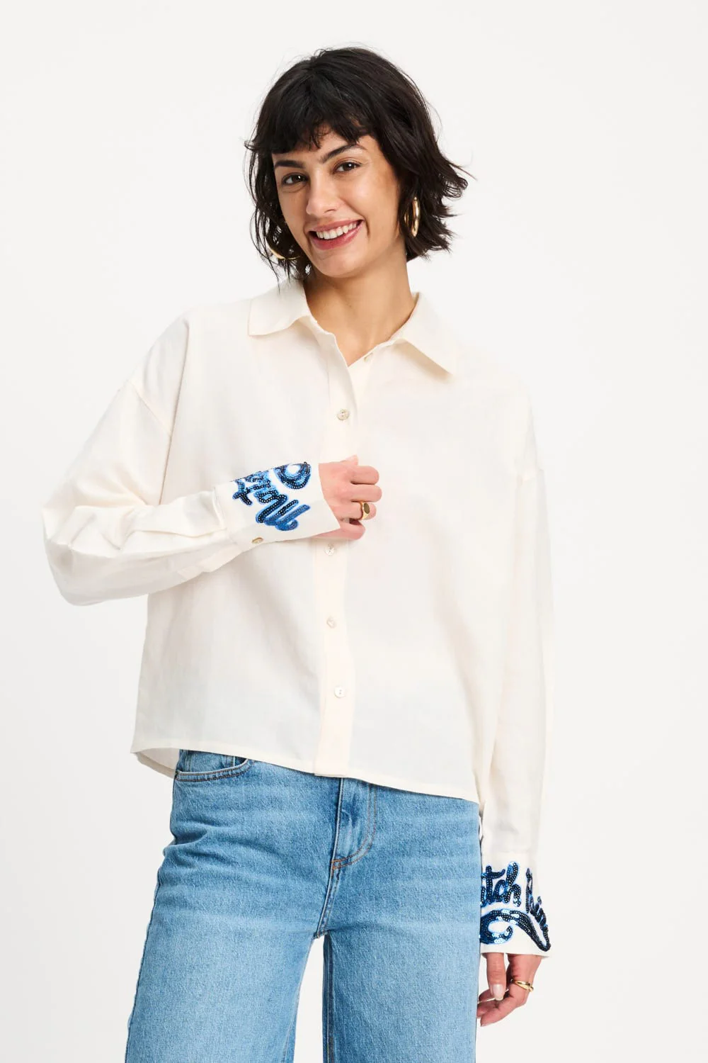 BLOUSE - White Sequins Matchpoint - Image 3