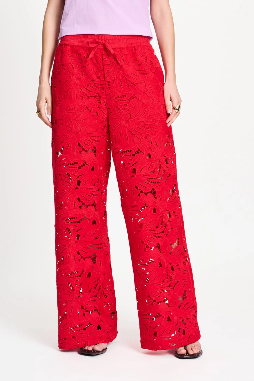 BROEK - Lace Bloom Red - Image 3