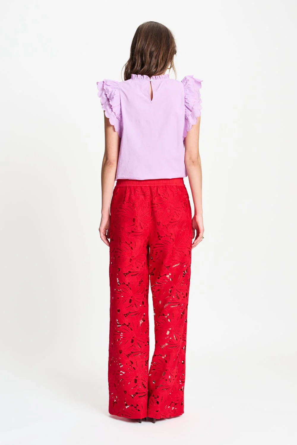 BROEK - Lace Bloom Red - Image 5