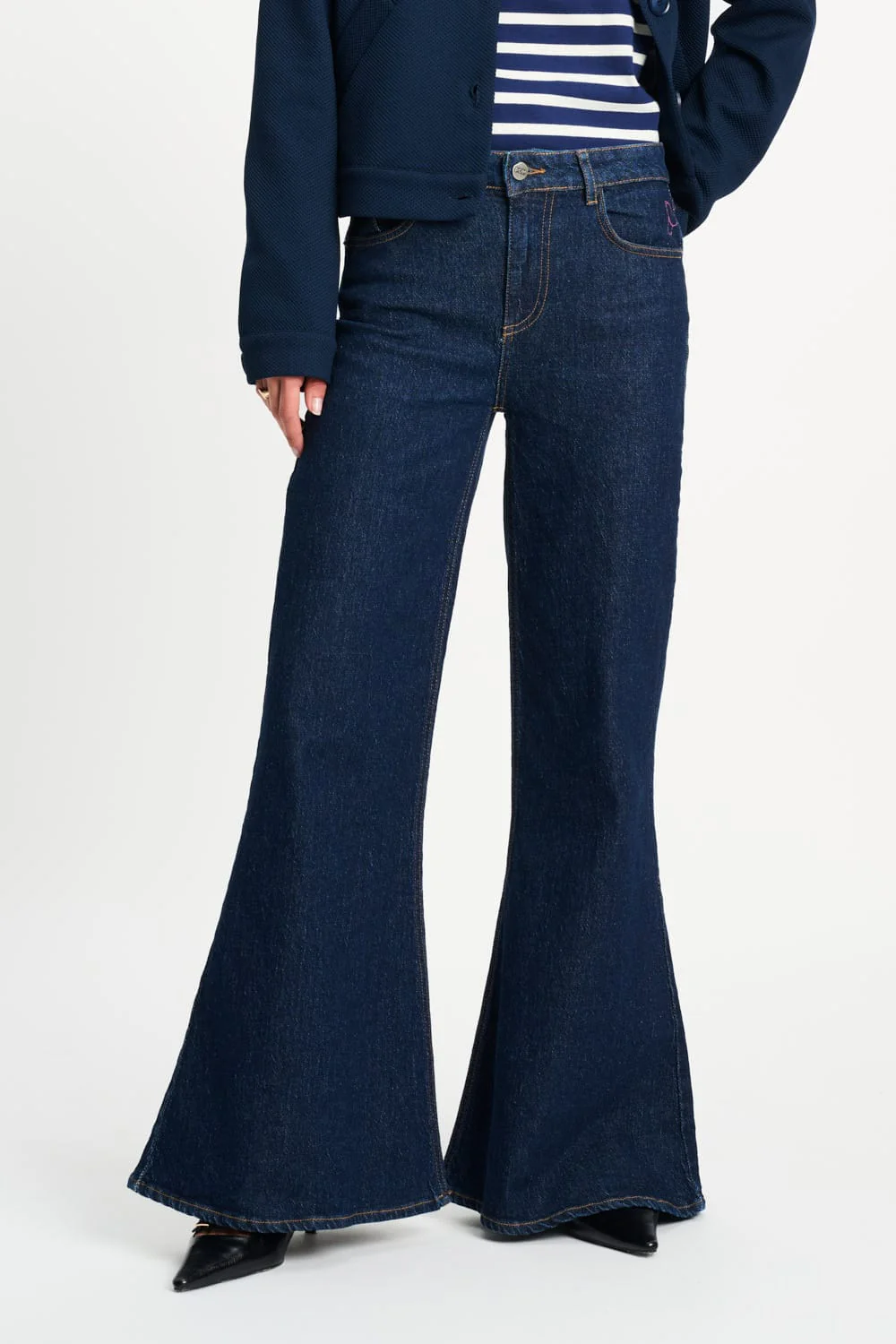 JEANS - Flare Dark Blue - Image 3