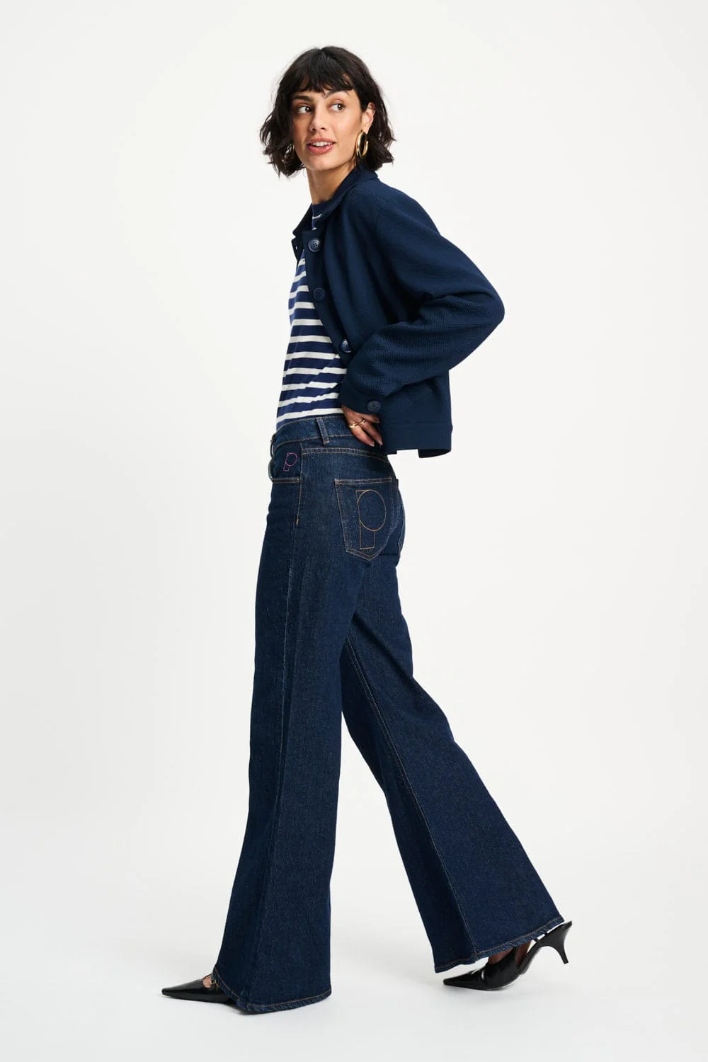 JEANS - Flare Dark Blue - Image 4