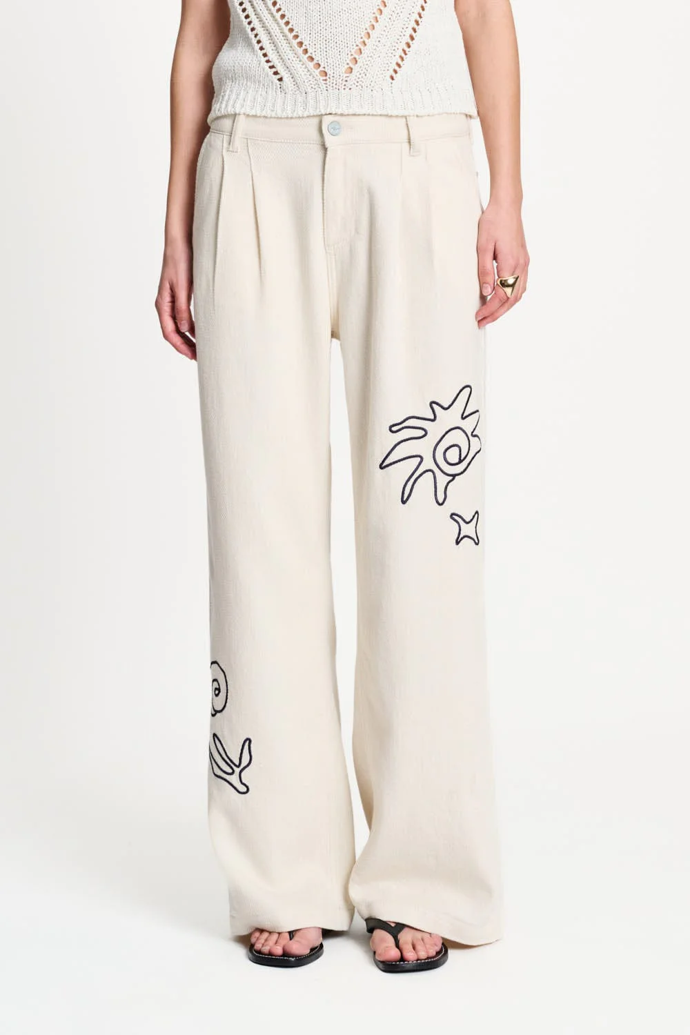JEANS - White Embroidery - Image 3