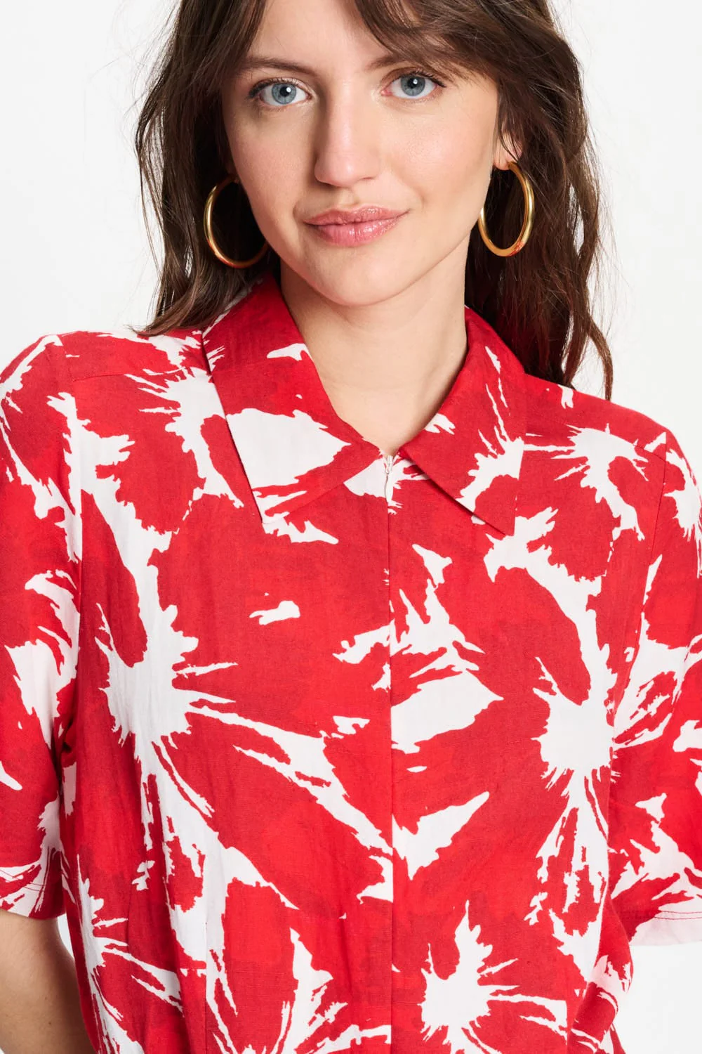 JUMPSUIT - Bubble Bloom Red Linen - Image 5