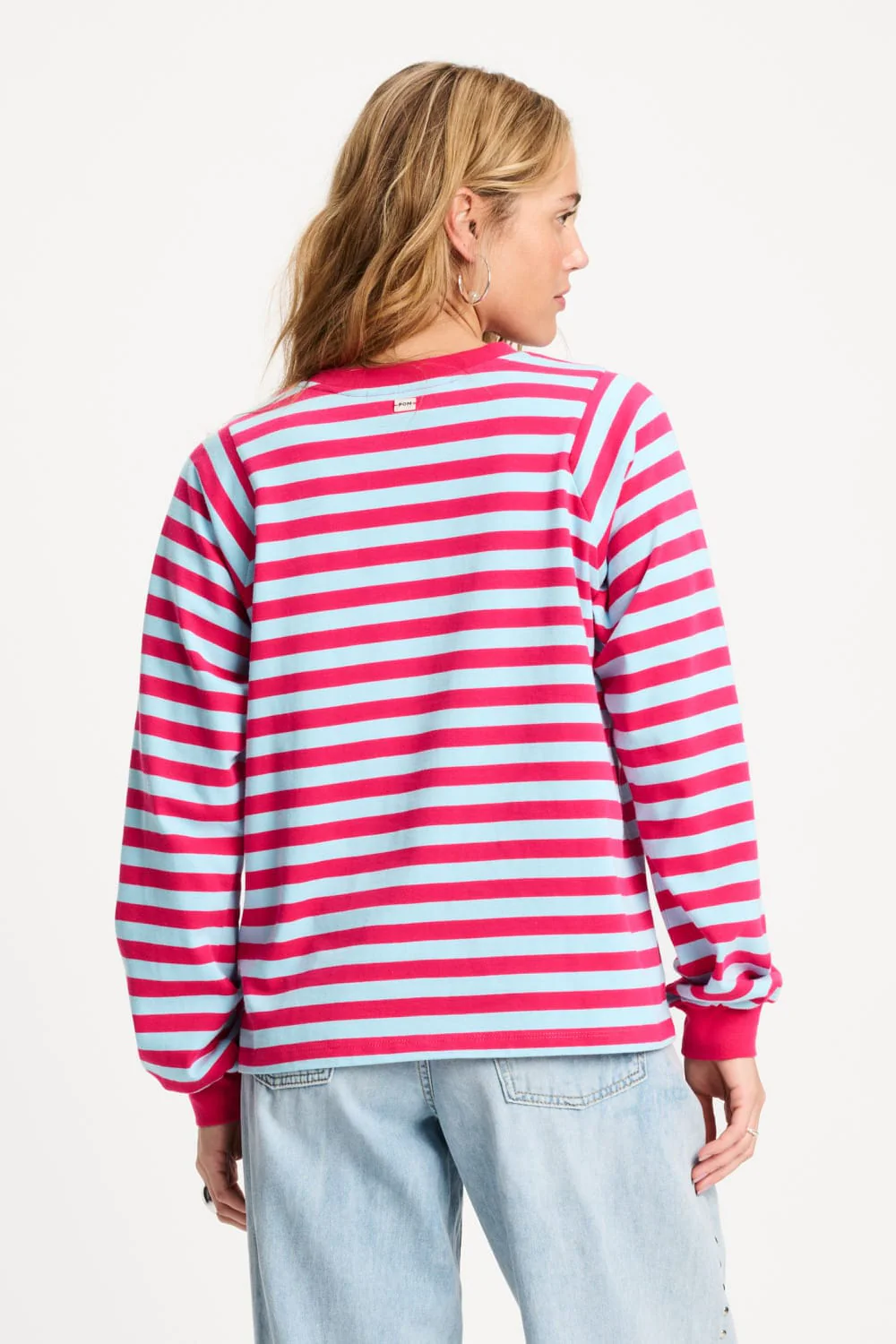 TOP - Striped Bright Rose Blue - Image 4