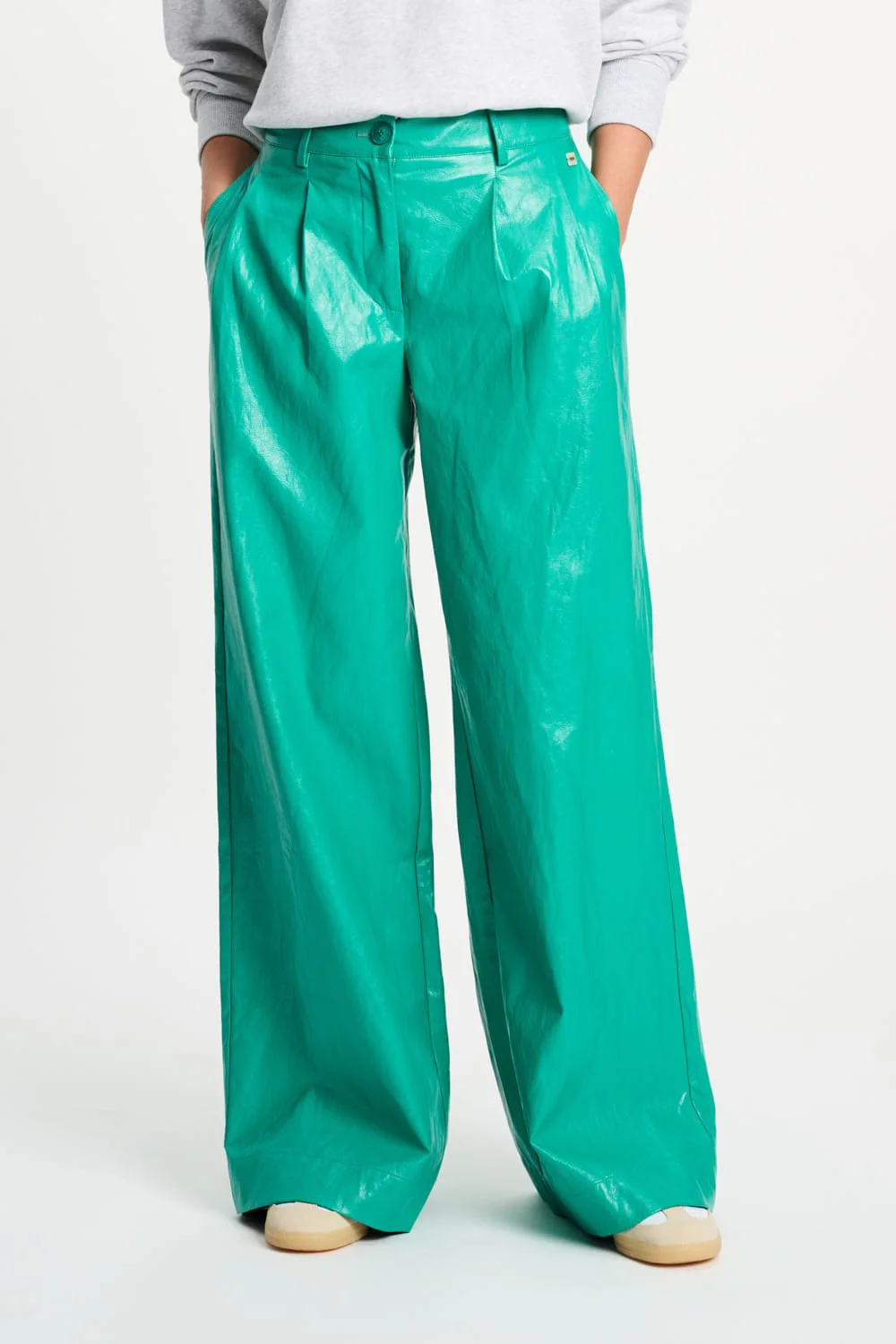 BROEK - Faux Leather Wander Green - Image 3