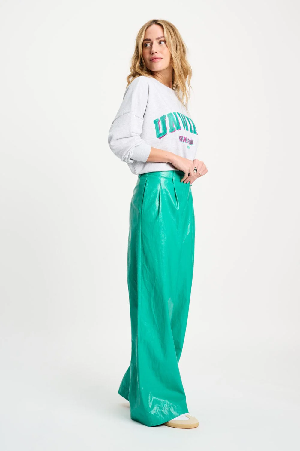 BROEK - Faux Leather Wander Green - Image 4