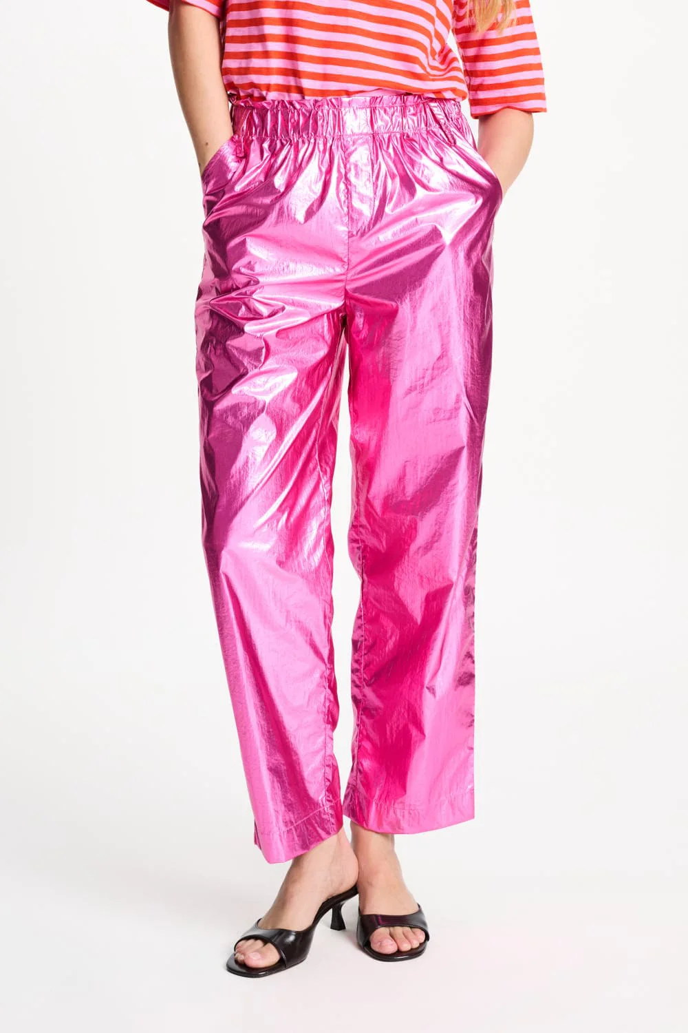 BROEK - Metallic Bright Rose - Image 3