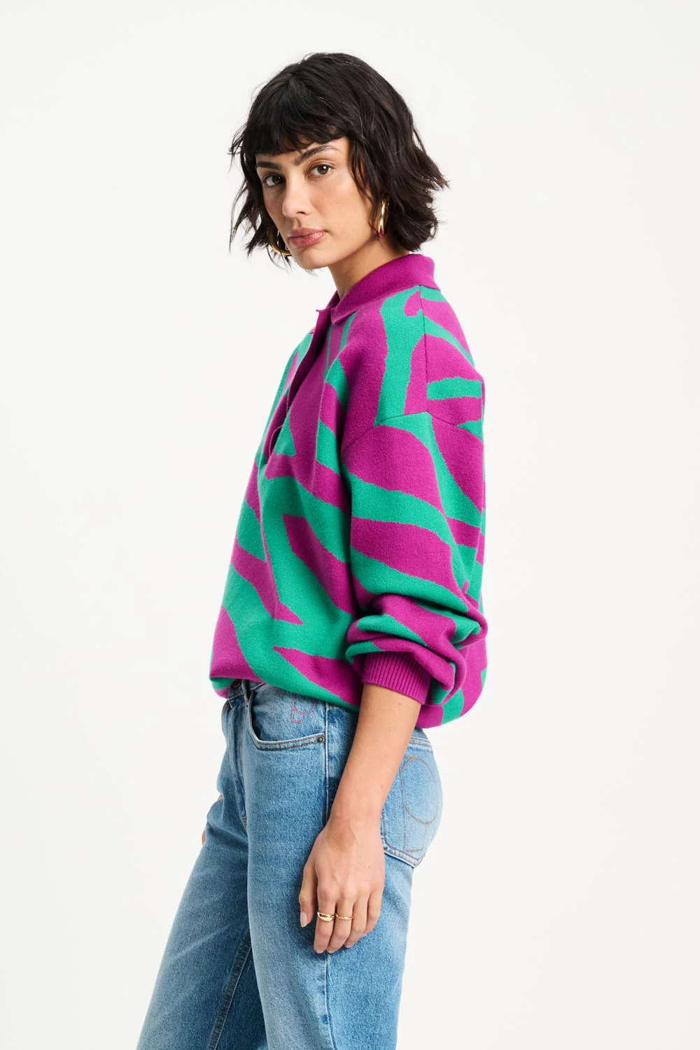 TRUI - Polo Animal Purple - Image 4