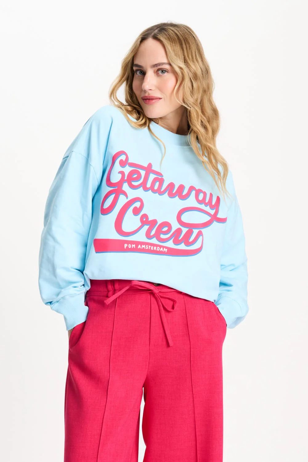 SWEATER - Getaway Crew Blue Mist - Image 6