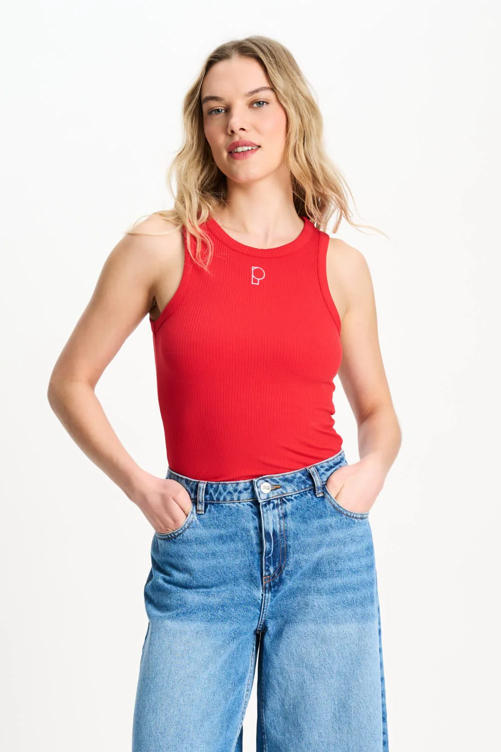 TANKTOP - Rib Bloom Red - Image 3