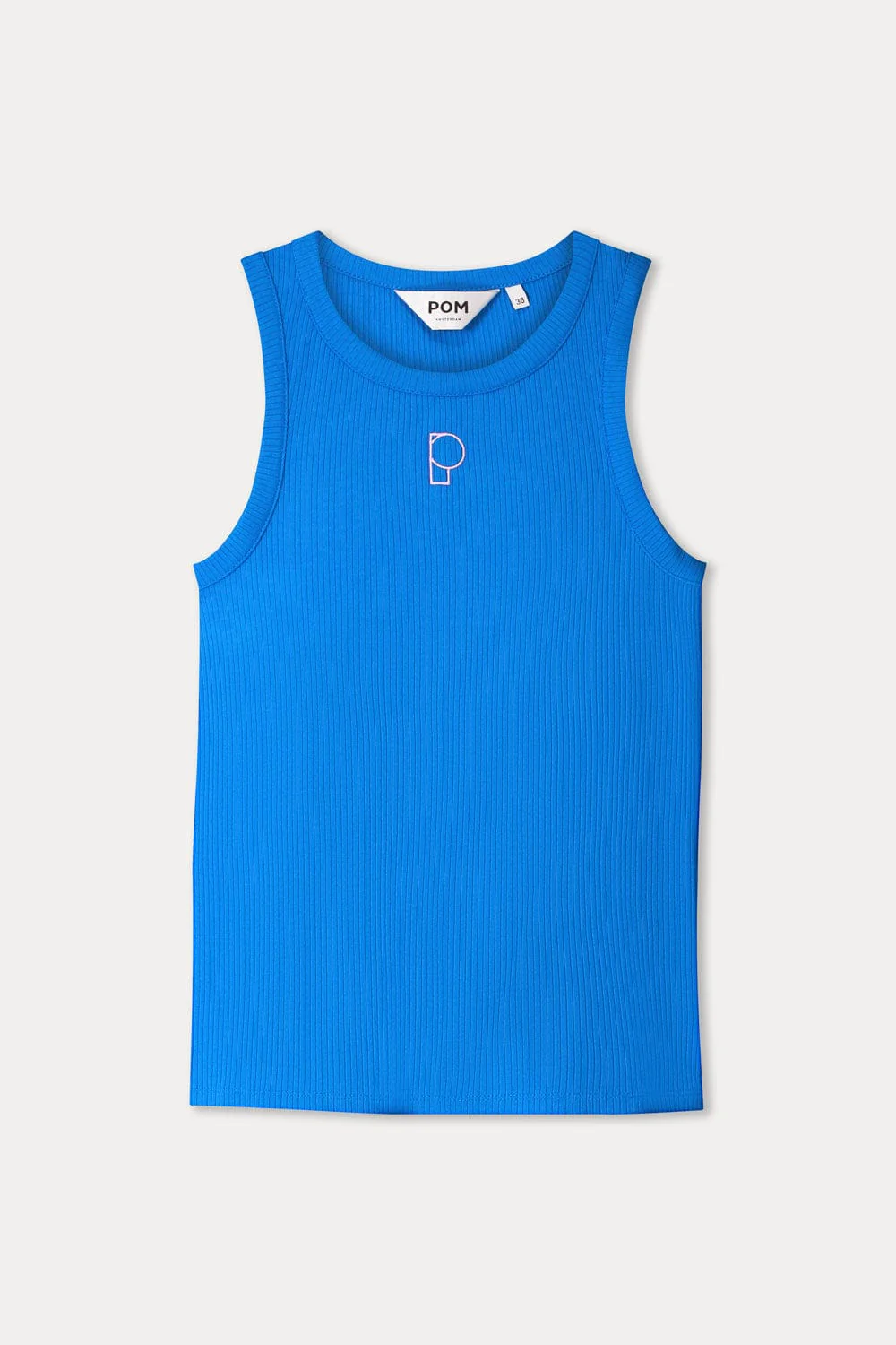 TANKTOP - Rib Ocean Blue - Image 2