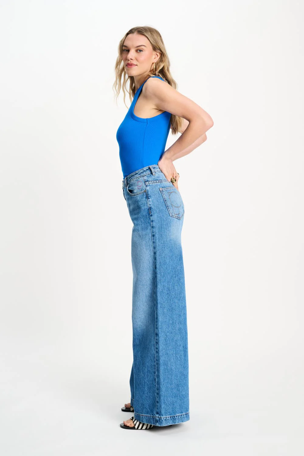 TANKTOP - Rib Ocean Blue - Image 4