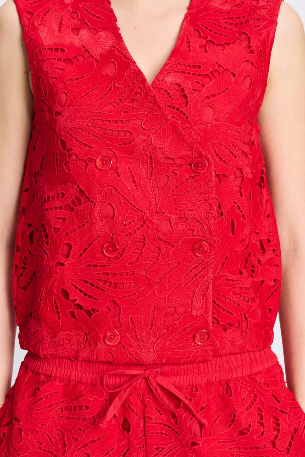 TOP - Lace Bloom Red - Image 5