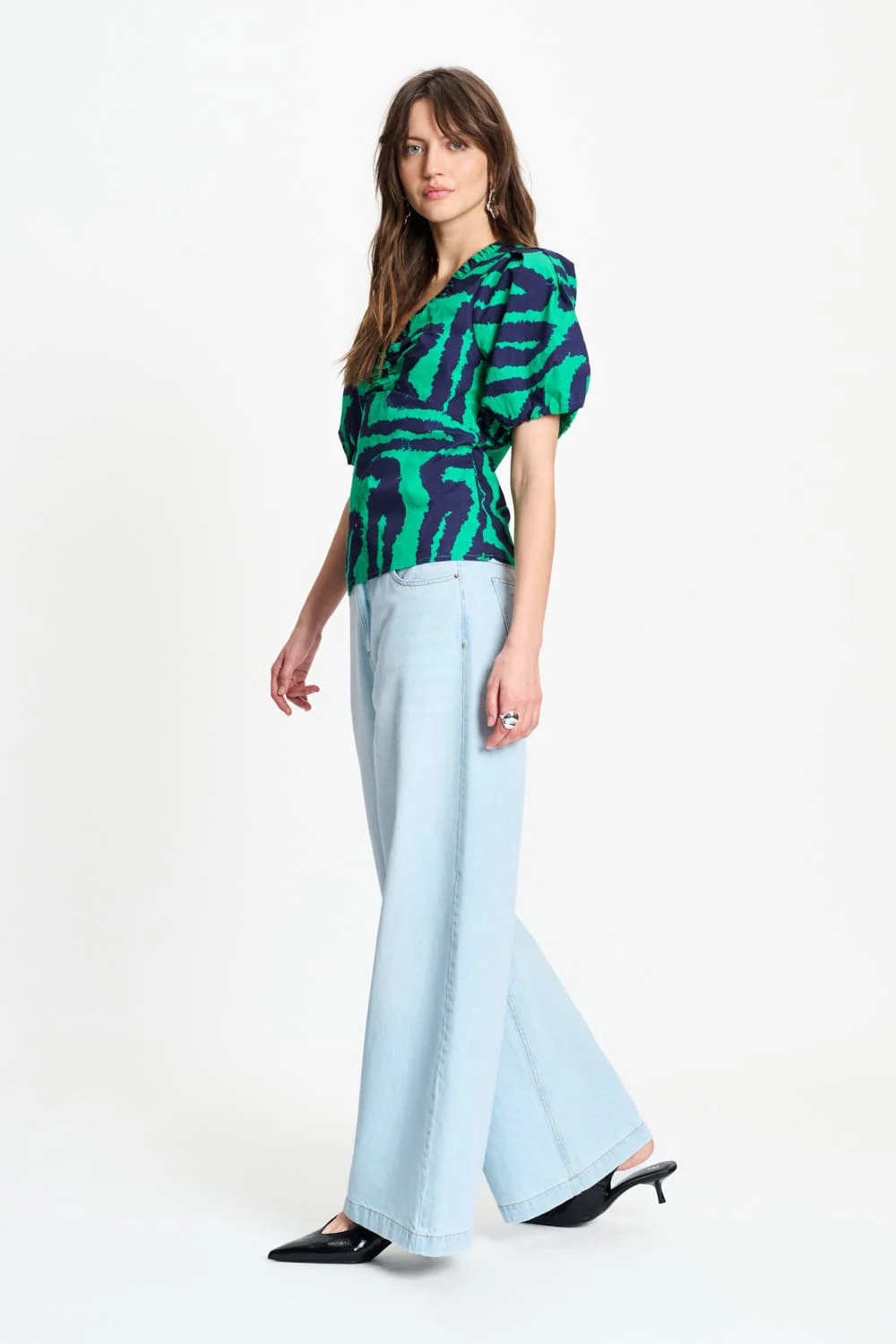 TOP - Poplin Waves Green - Image 3