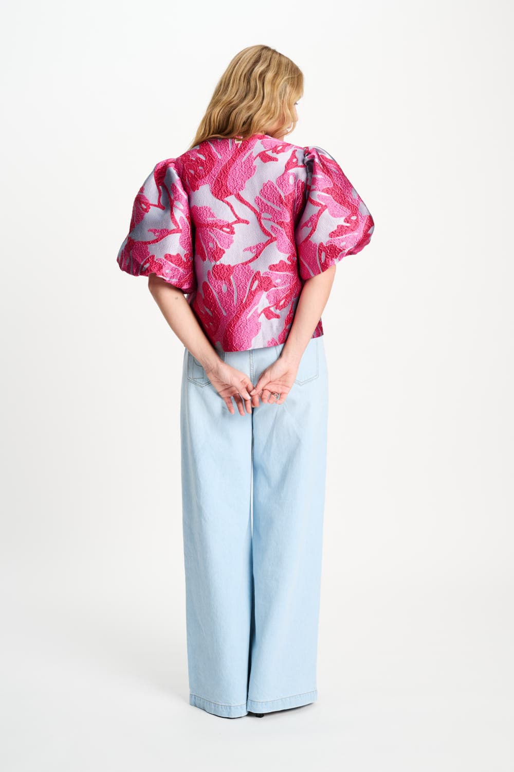 TOP - Urban Flora Blue Jacquard - Image 5
