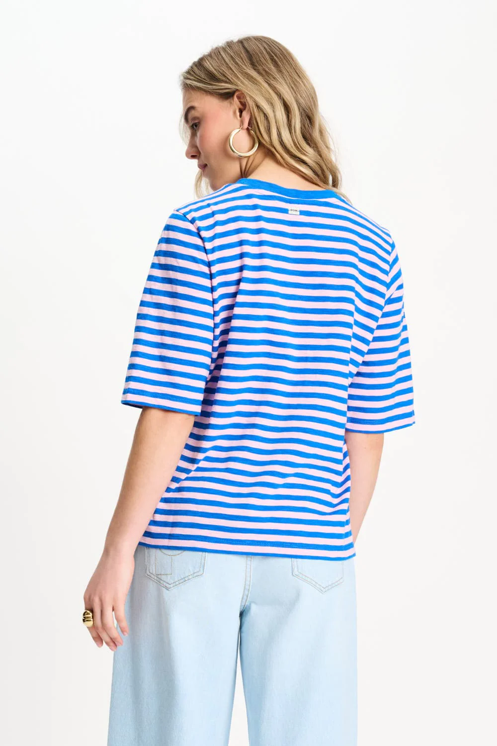TSHIRT - Stripe Blue Pink - Image 4