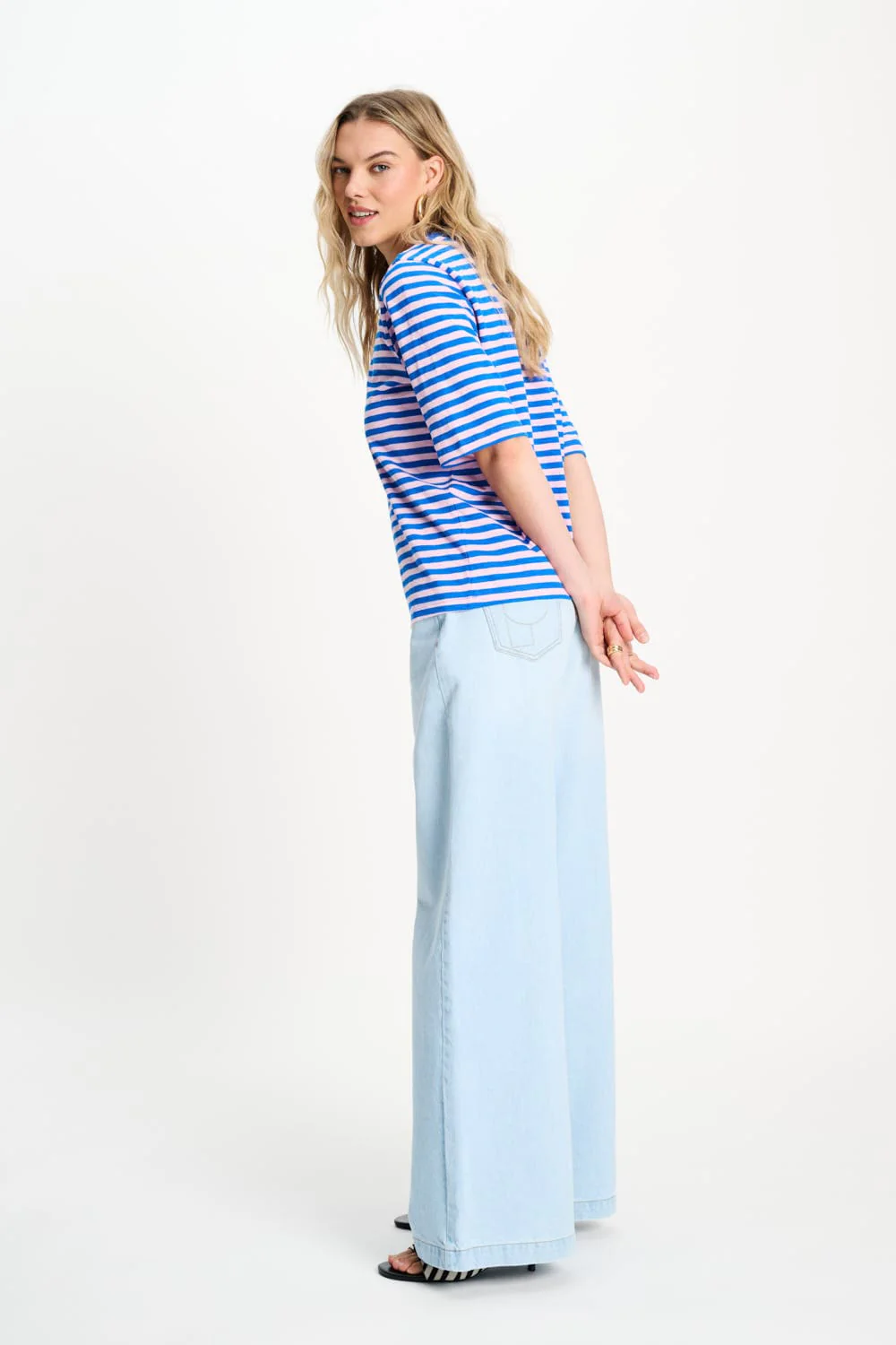 TSHIRT - Stripe Blue Pink - Image 5
